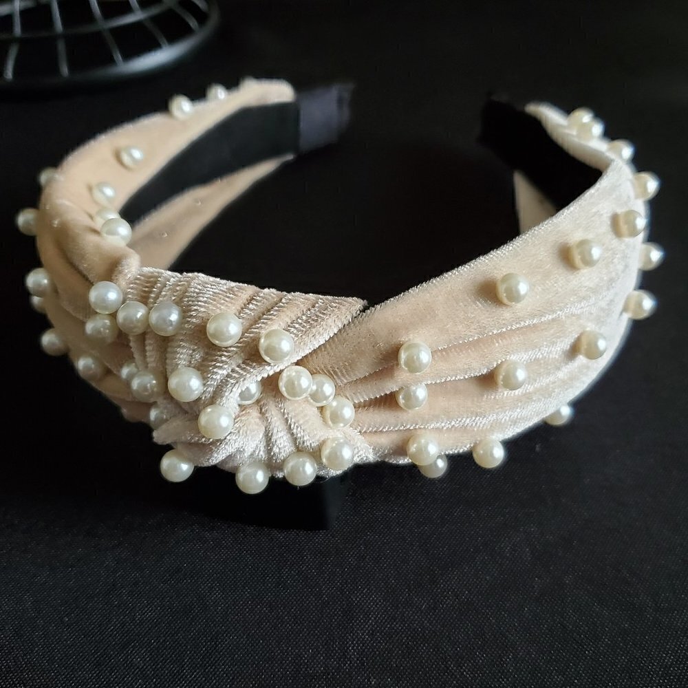 Pearl Velvet Headband